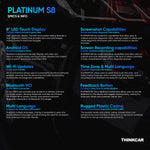 PLATINUM S8 - 8" Advanced Professional Automotive Diagnostic Tool