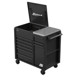 Homak Manufacturing 44" RSPRO 9-DRAWER POWER SERVICE CART-BLACK