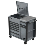 Homak Manufacturing 44" RSPRO 9-DRAWER POWER SERVICE CART-BLACK